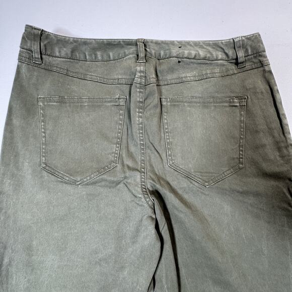 INC International Concepts Skinny Leg Pants Sz 6 Olive Green Ankle Zip - Picture 8 of 8